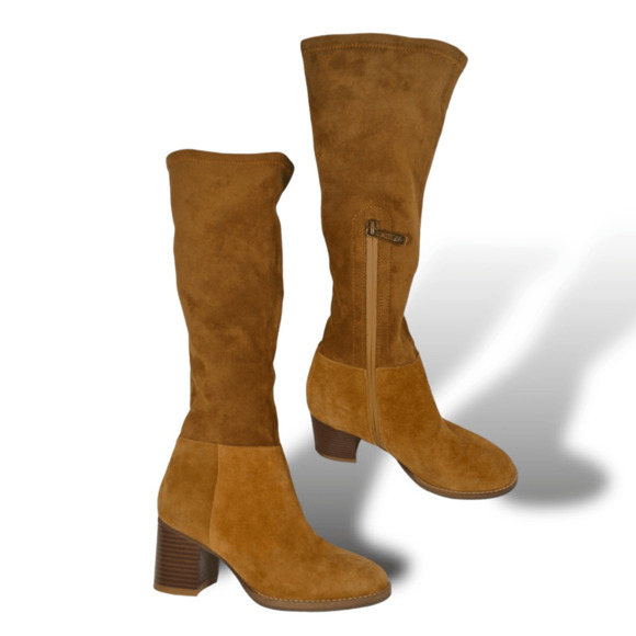 Blondo Nada Brown Suede Waterproof Knee High Boots 6 NWOB - Picture 2 of 6